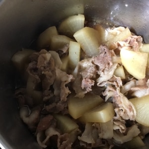 大根と豚こま肉の炒め煮
